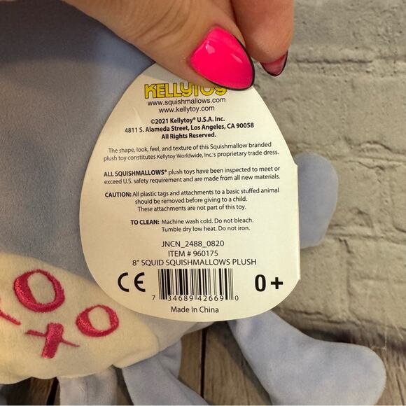 Squishmallows 8” Valentines Squid Plush - Picture 3 of 4